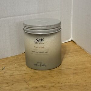Saje Natural Wellness MUSCLE MELT Comforting Bath Salt Soak 10.6 oz NEW No Seal